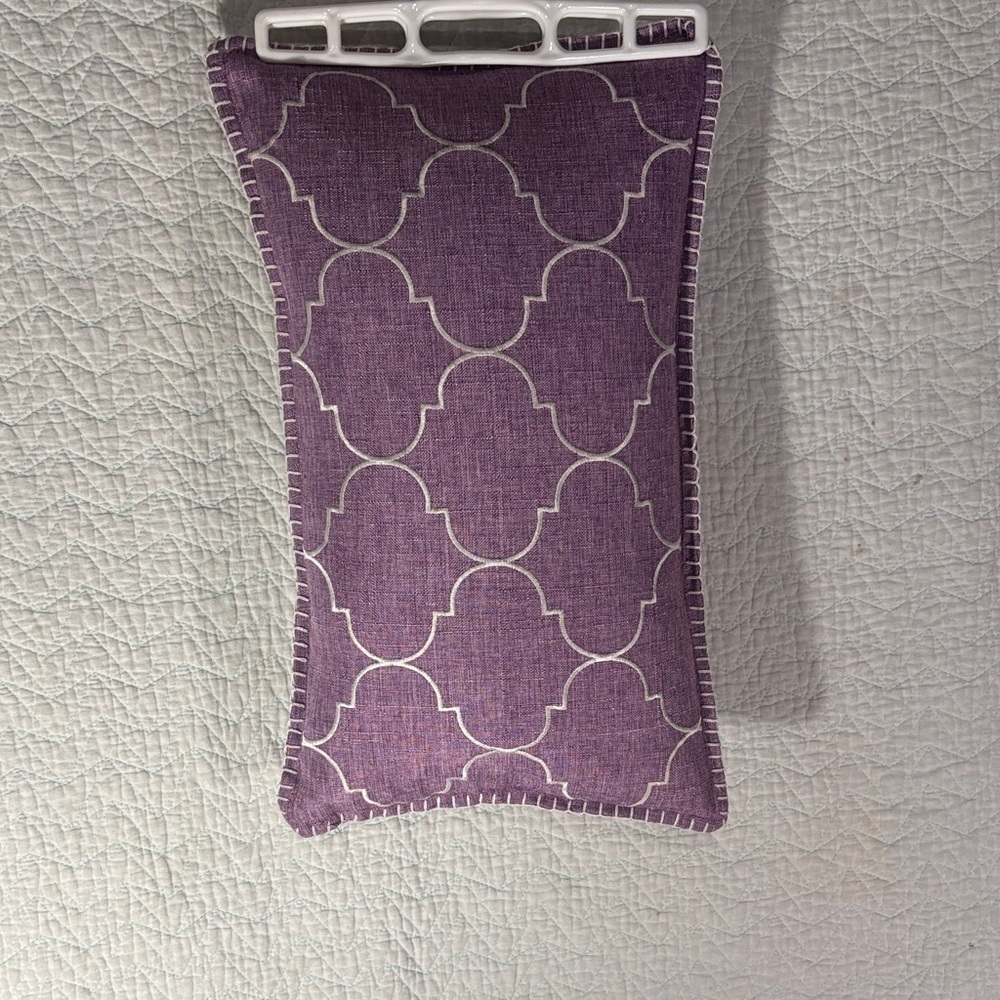 Chic Lavender Geometric Accent Pillow